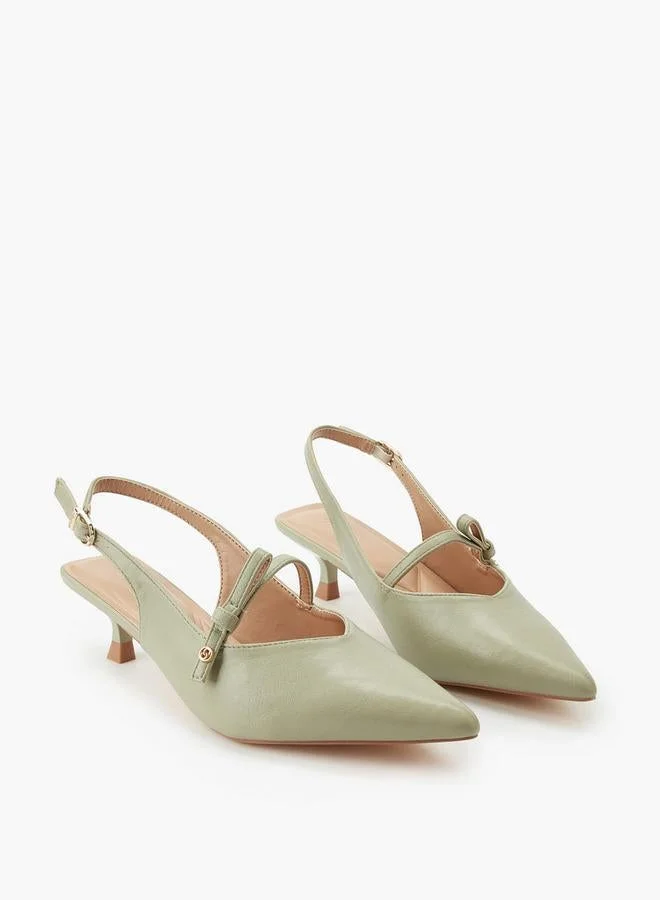 Celeste Women Pointed Toe Kitten Heel Shoes